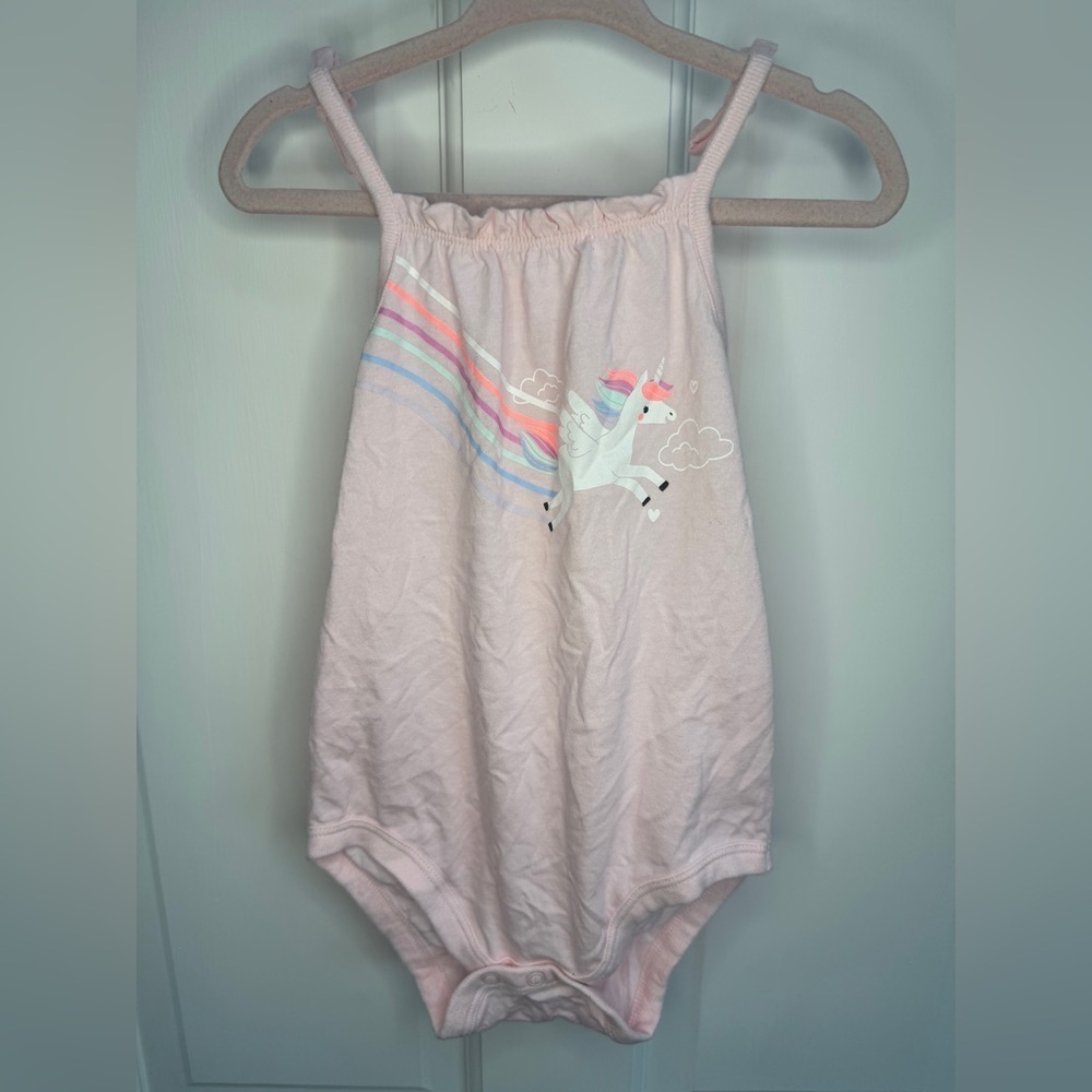 Jumping Beans 18M Pink Girls Unicorn Camisole Onesie
